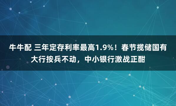 牛牛配 三年定存利率最高1.9%！春节揽储国有大行按兵不动，中小银行激战正酣