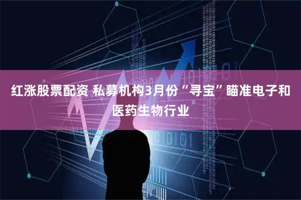 红涨股票配资 私募机构3月份“寻宝”瞄准电子和医药生物行业