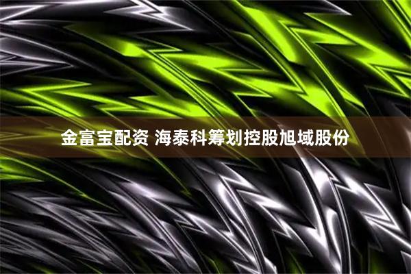 金富宝配资 海泰科筹划控股旭域股份