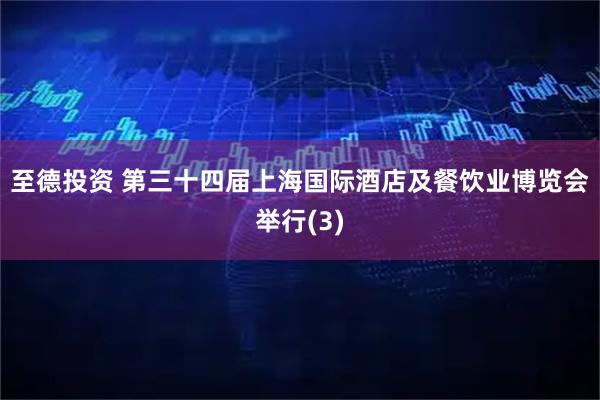 至德投资 第三十四届上海国际酒店及餐饮业博览会举行(3)