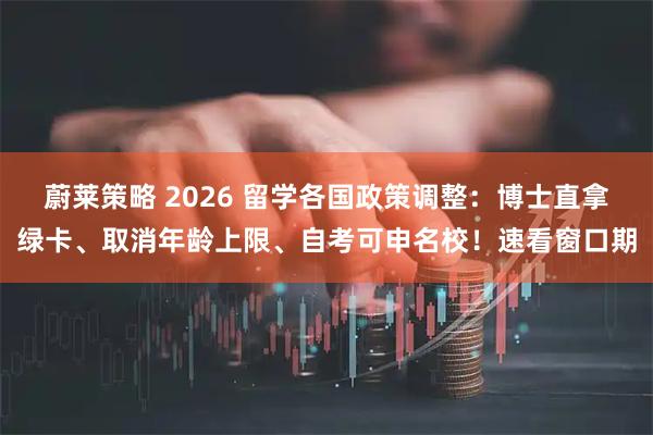 蔚莱策略 2026 留学各国政策调整：博士直拿绿卡、取消年龄上限、自考可申名校！速看窗口期