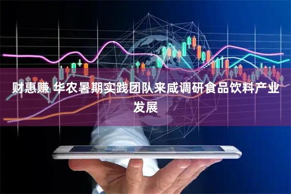 财惠赚 华农暑期实践团队来咸调研食品饮料产业发展